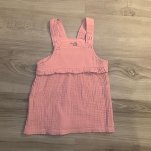 Rose Chick pea muslin dress 6-9M